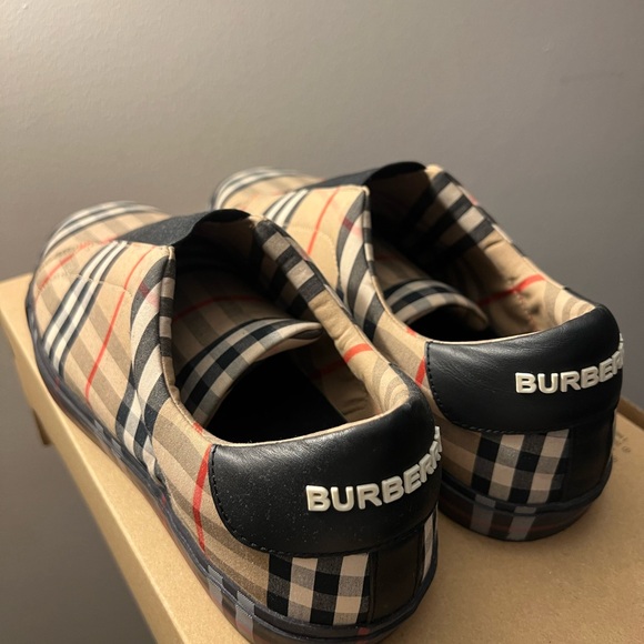 Burberry Men's Markham All Check Slip-On Low-Top Sneakers - Picture 3 of 3